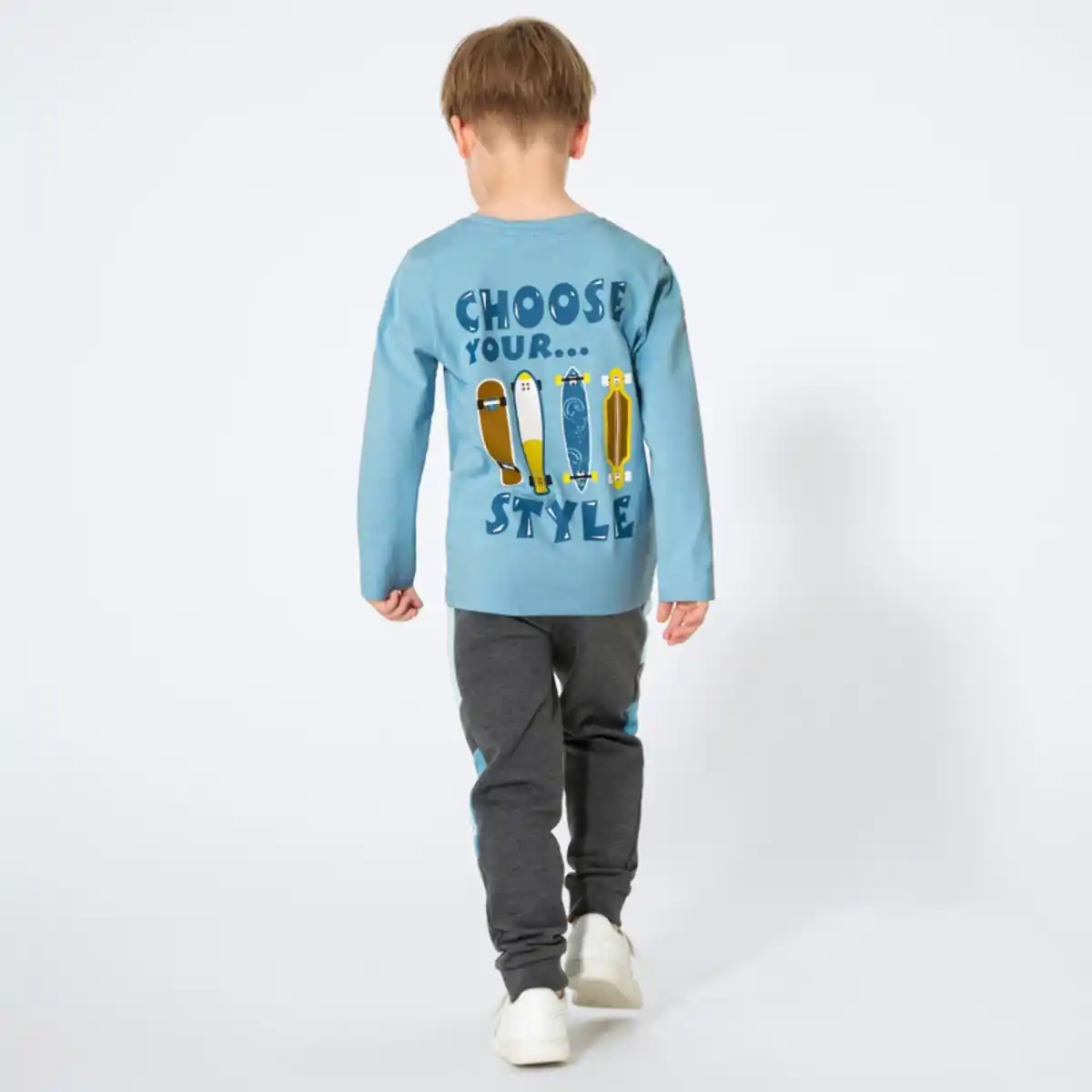 Bild 4 von Kinder-Jungen-Jogginghose in Mélange-Optik