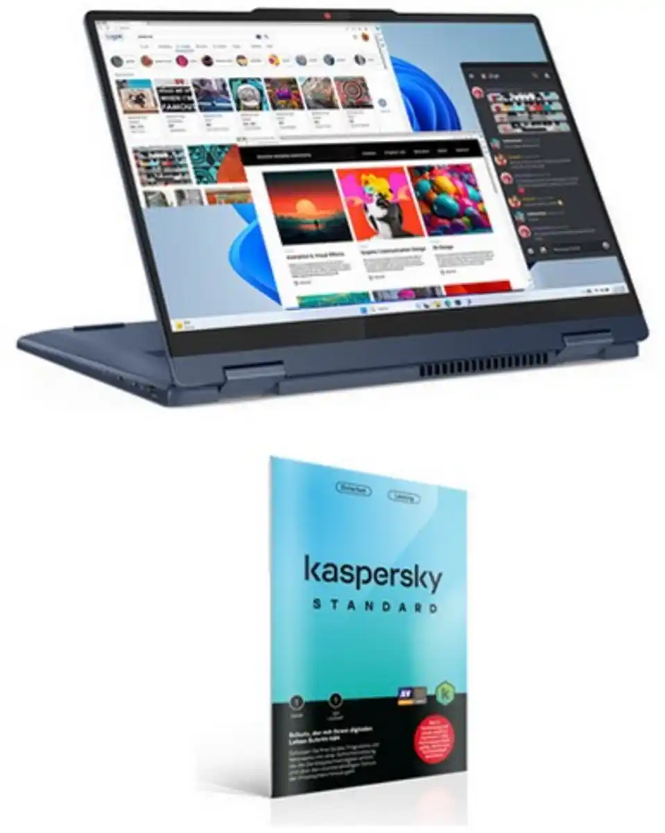 Bild 1 von IdeaPad 5 14IRH9 (83KX006HGE) 35,56 cm (14") 2 in 1 Convertible-Notebook cosmic blue inkl. Kaspersky