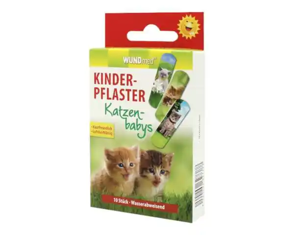Bild 1 von WUNDmed®  Kinderplfaster 10er Katze