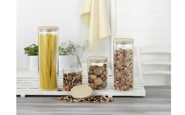 Bild 3 von Vorratsglas mit Buchenholz-Deckel, 900 ml