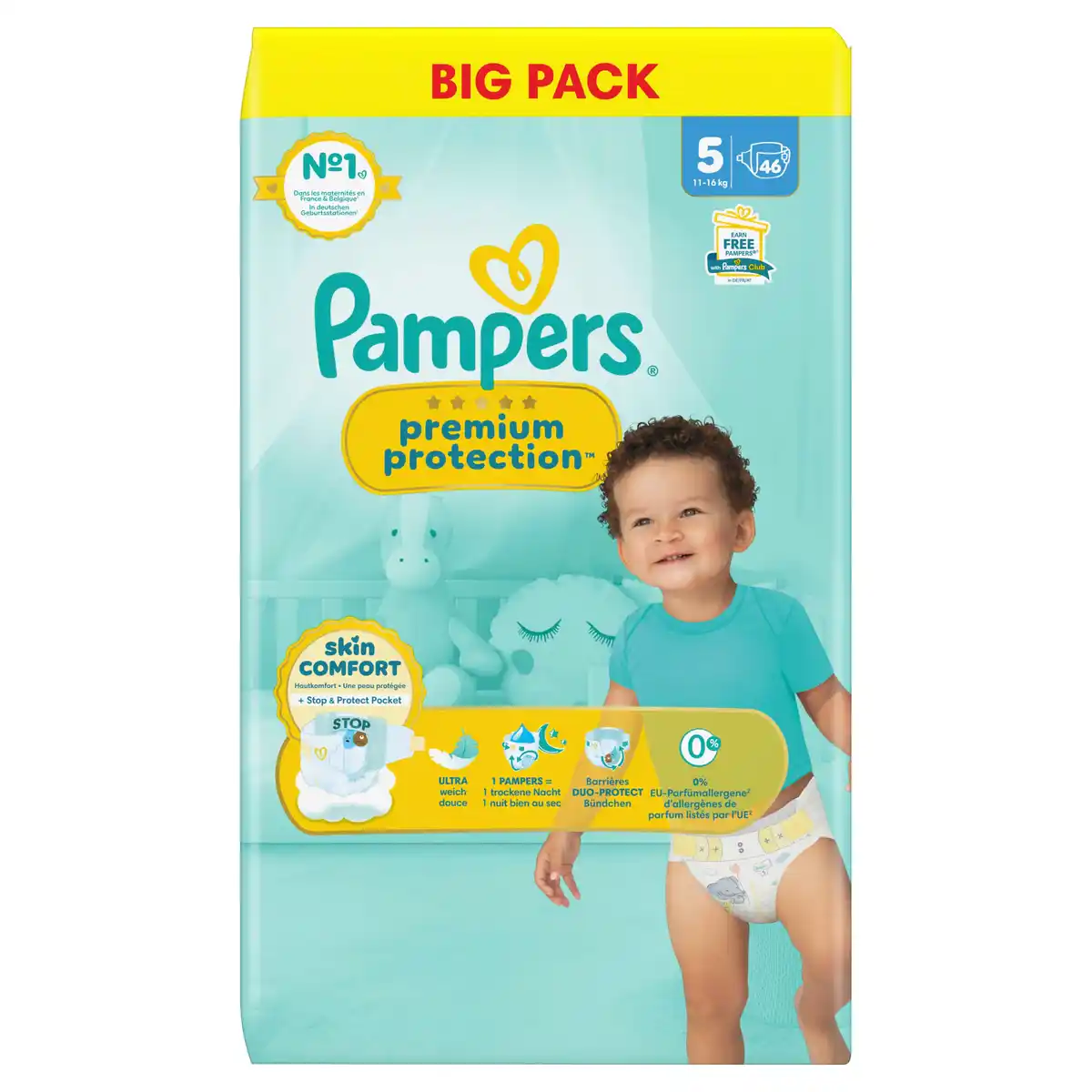 Bild 1 von Pampers Premium Protection Windeln Gr.5 Junior 11-16kg Big Pack, 46 Stk