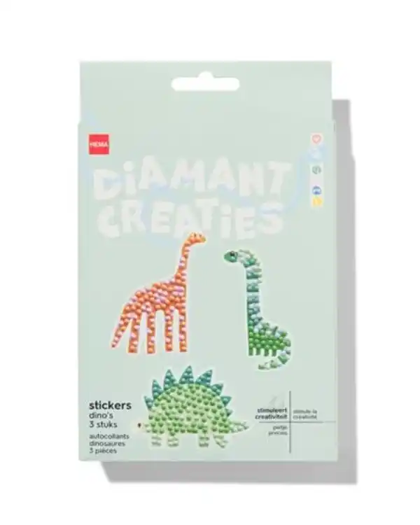 Bild 1 von Diamantkreationen Aufkleber Dinos – 3 Stück