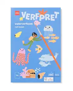 Wasserfarben-Malbuch mit Pinsel