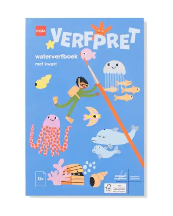 Bild 1 von Wasserfarben-Malbuch mit Pinsel