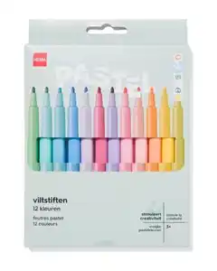 12er-Pack Fasermaler, Pastellfarben