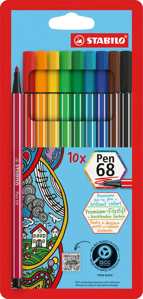 Bild 1 von STABILO 10er Set Pen 68 Filzstifte