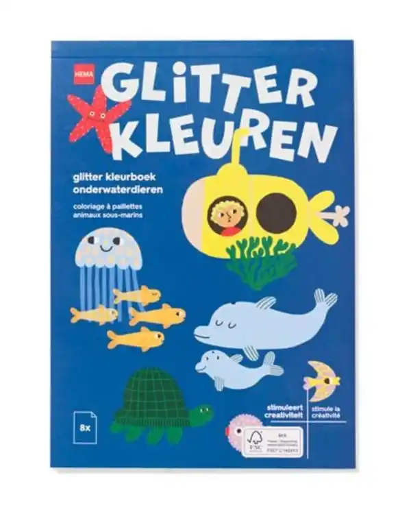 Bild 1 von Glitzer-Malbuch A5 Unterwasser