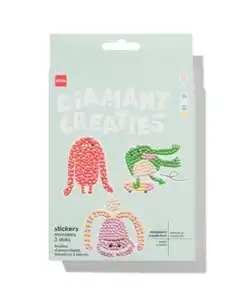 Diamantkreationen Aufkleber Monster – 3 Stück