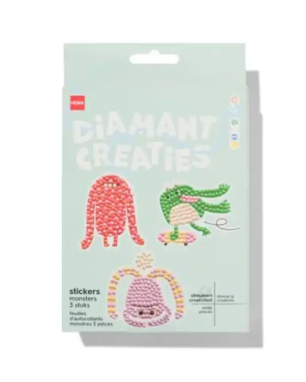 Bild 1 von Diamantkreationen Aufkleber Monster – 3 Stück
