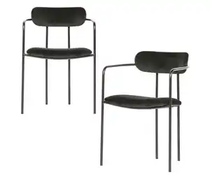 Woood Esszimmerstuhl »Ivy«, 2er-Set, velvet schwarz
