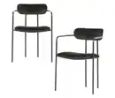 Bild 1 von Woood Esszimmerstuhl »Ivy«, 2er-Set, velvet schwarz