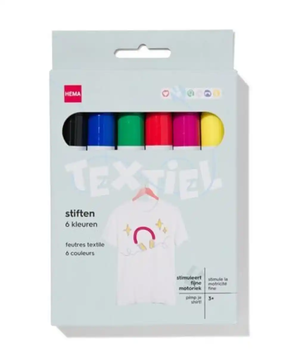 Bild 1 von 6er-Pack Textilmarker