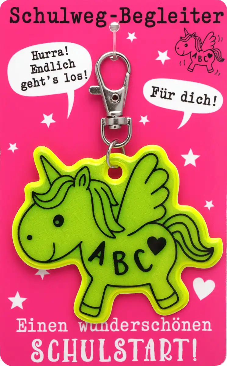 Bild 1 von Sheepworld Accessoires für den Schulanfang Neon Reflektor Einhorn