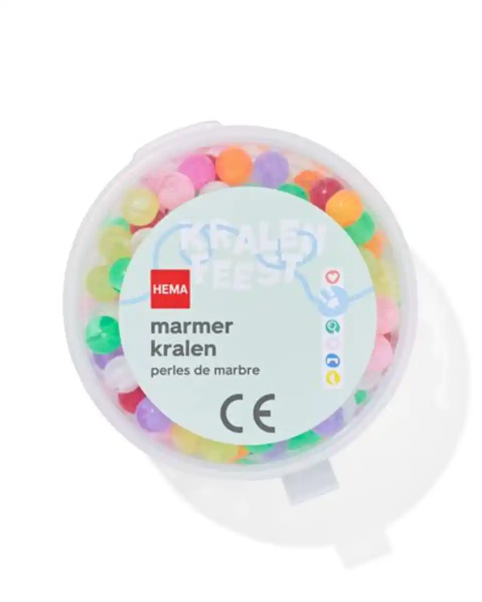 Bild 3 von Perlenmix Glas rund Marmor