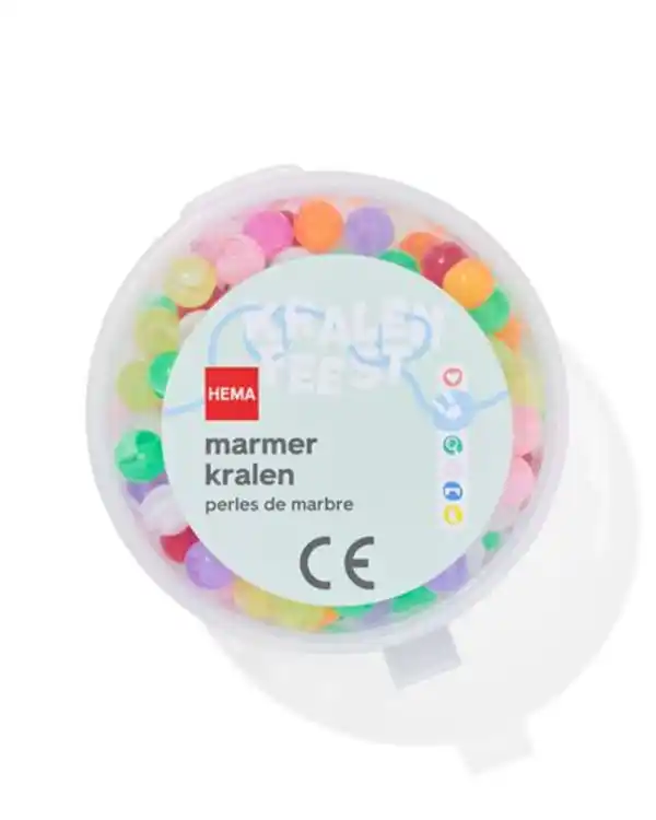 Bild 3 von Perlenmix Glas rund Marmor