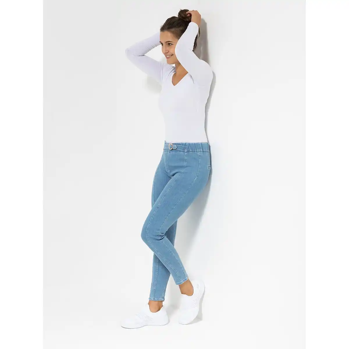 Bild 1 von ICONIC by Marina Hoermanseder Jeggings, knöchellang Rundumdehnbund schmales Bein