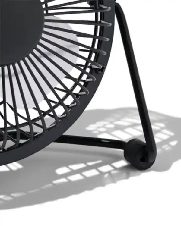 Bild 2 von Retro-Tischventilator, USB, schwarz, Ø 10 cm