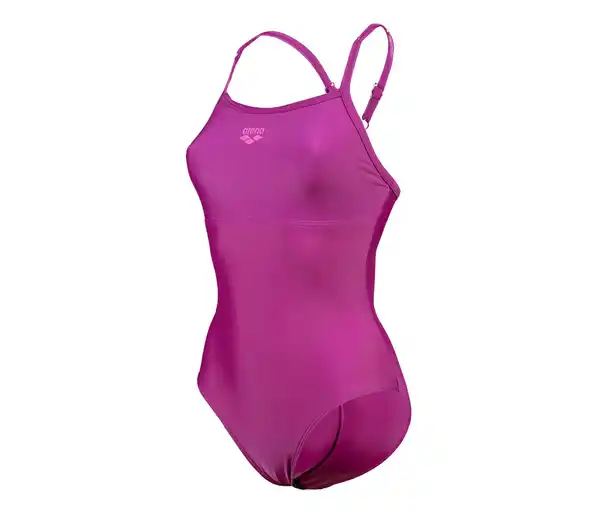 Bild 1 von arena Feel Damen Badeanzug Solid Lightdrop Back Bustier, PURPLE WINE