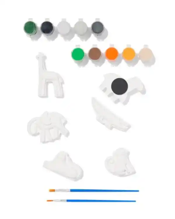 Bild 2 von Gips-Magnetset wilde Tiere, 6-teilig