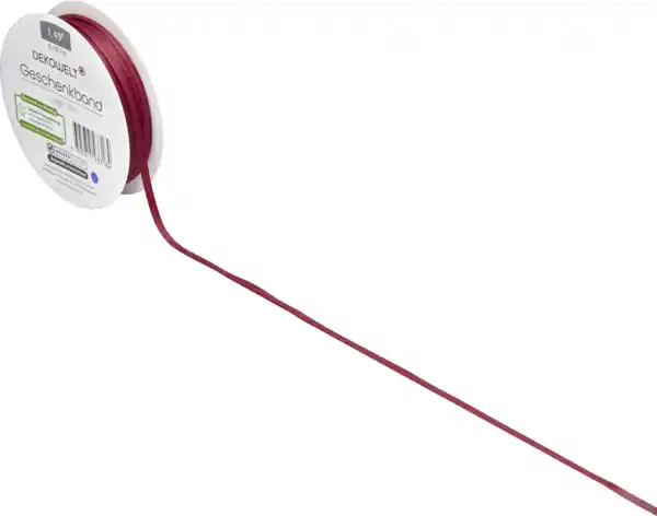 Bild 2 von IDEENWELT Geschenkband matt dunkelrot, 10 m