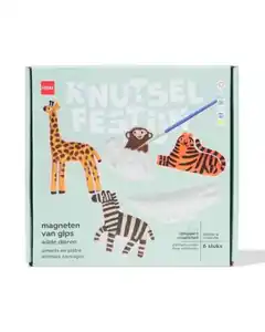 Gips-Magnetset wilde Tiere, 6-teilig