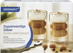IDEENWELT Doppelw. Gläser 2er-Set, 300 ml