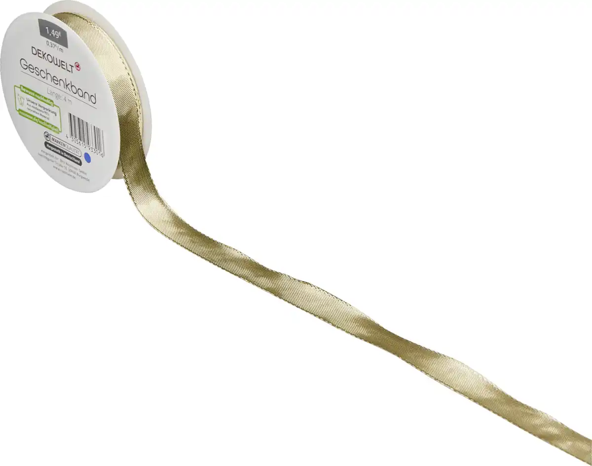 Bild 2 von IDEENWELT Geschenkband gold, 4 m