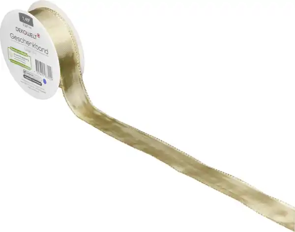 Bild 2 von IDEENWELT Geschenkband Hochglanz gold, 3 m