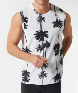 Tanktop Palmen, weiĂź