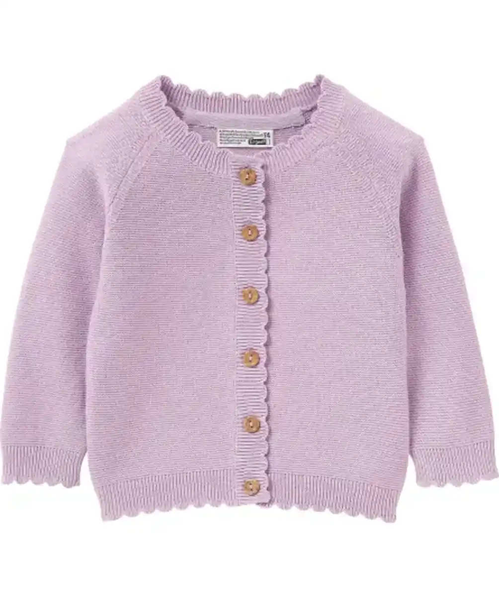 Bild 1 von Strickjacke mit Wellenkanten, lila