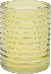 RUBIN LICHT Teelichtglas gelb shiny