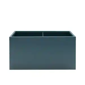 Ambia Garden Pflanzentopf, Anthrazit, Metall, rechteckig, 50x50x100 cm, Gartenzubehör, Blumentöpfe
