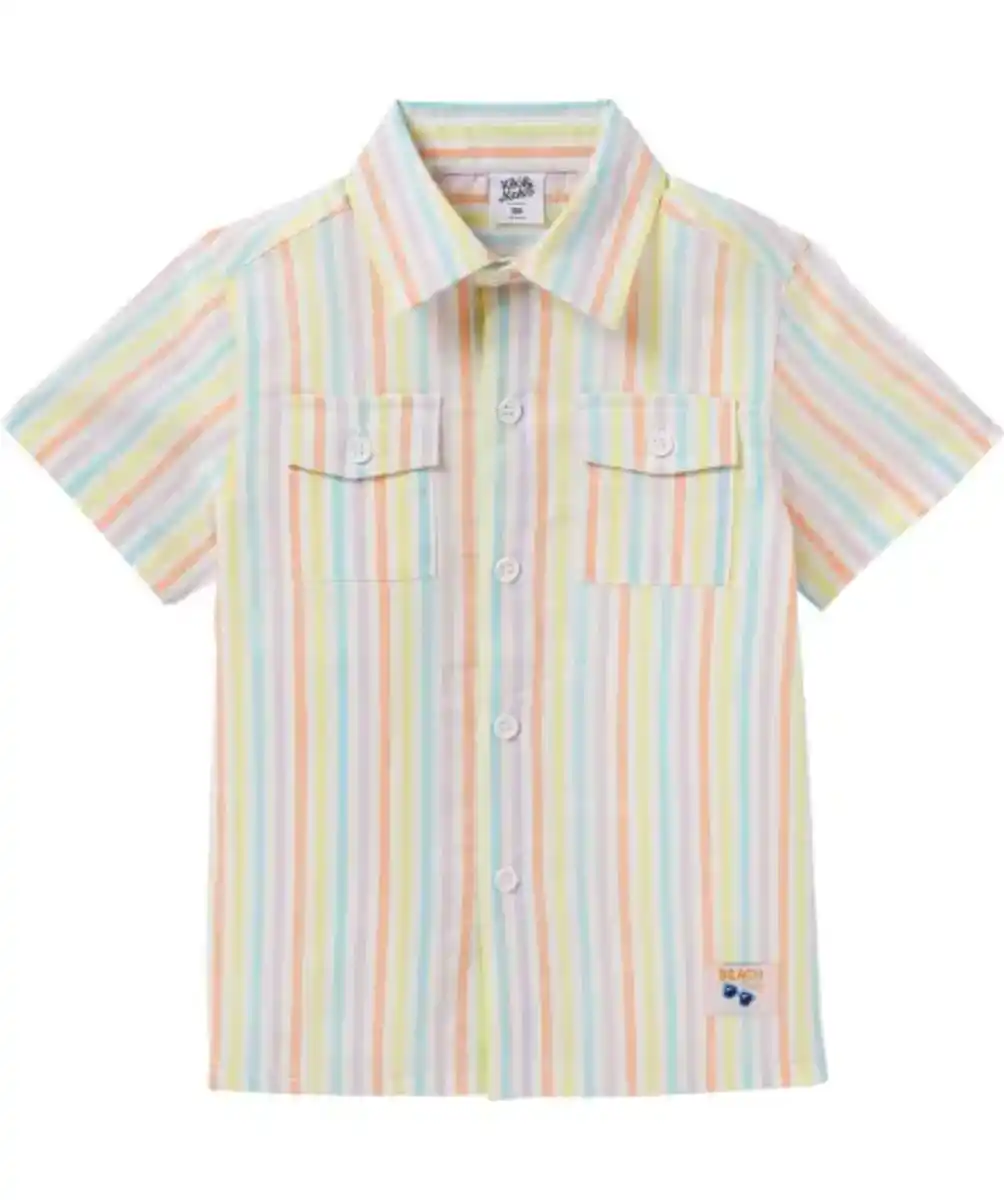 Bild 1 von Hemd mit Brusttaschen, weiß gestreift