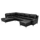 Bild 1 von Livetastic Sofa, Schwarz, Leder, Echtleder, Uni, 5-7-Sitzer, 326x212 cm, Made in Europe, erweiterbar, Fußauswahl, Lederauswahl, Stoffauswahl, planbar, seitenverkehrt erhältlich, Hocker Rücken echt