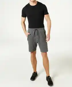Melierte Shorts, anthrazit