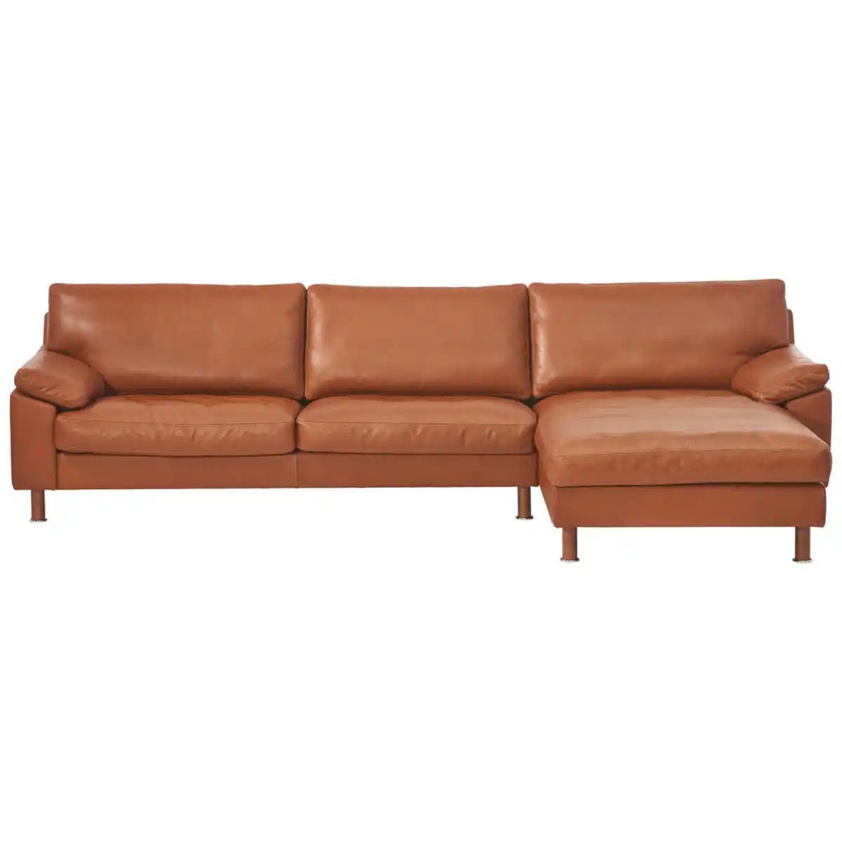 Bild 1 von Erpo Ecksofa, Braun, Leder, Echtleder, Anilinleder,Anilinleder, Buche, 3-Sitzer, Ottomane rechts, L-Form, 293x165 cm, Typenauswahl, Fußauswahl, Lederauswahl, Stoffauswahl, planbar, Sitzqualitäten,