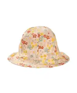 Mütze Blumen, creme