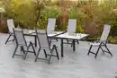 Bild 1 von Gartentisch 'Semi', ausziehbar Metall/Glas L: 150-220 cm, Graphitfarben, Grau