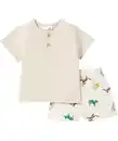 Bild 1 von T-Shirt + Musselin-Shorts, naturfarben