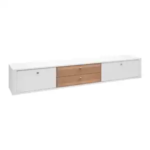 TV-Element Whitehouse 10Q8WR13 Weiß/Eichefarben, Weiß, Eichefarben