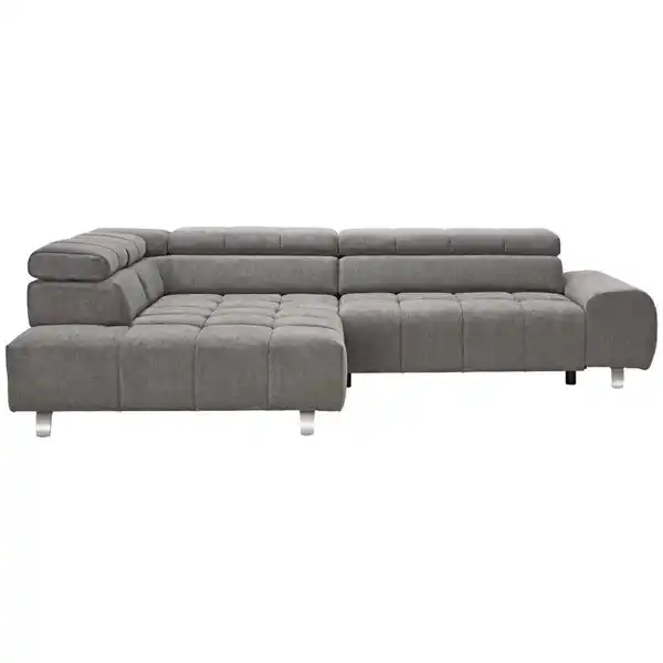 Bild 1 von Hom`in Ecksofa, Dunkelgrau, Textil, 4-Sitzer, L-Form, Ottomane links, 295x201 cm, Stoffauswahl, seitenverkehrt erhältlich, Rücken echt, Wohnzimmer, Sofas & Couches, Wohnlandschaften, Ecksofas