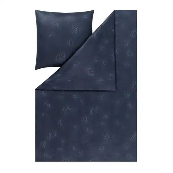 Bild 1 von Estella Bettwäsche Atelier, Blau, Textil, Graphik, 135x200 cm, pflegeleicht, atmungsaktiv, hautfreundlich, weiche und anschmiegsame Oberfläche, Schlaftextilien, Bettwäsche, Bettwäsche, Jersey-Bet