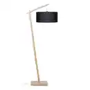 Bild 1 von Good & Mojo Stehleuchte Andes, Natur, Schwarz, Holz, Textil, Bambus, 176 cm, Fußschalter, Lampen & Leuchten, Innenbeleuchtung, Stehlampen, Stehlampen