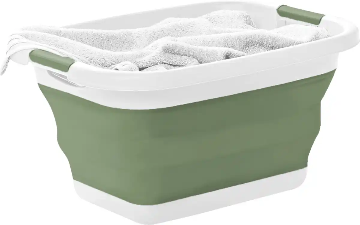 Bild 1 von IDEENWELT Faltbarer Wäschekorb, grün