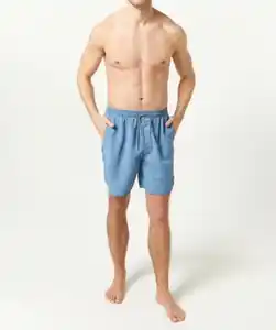 Badeshorts mit Waschungseffekten, blau