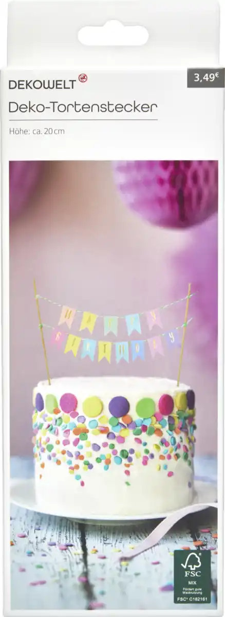 Bild 3 von DEKOWELT TORTENSTECKER Wimpel