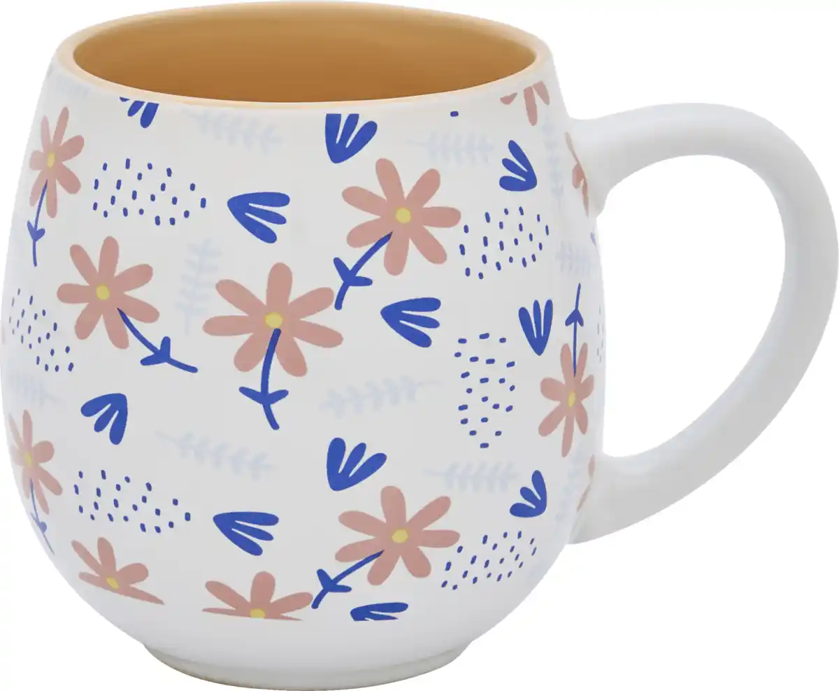 Bild 2 von IDEENWELT BAUCHIGE BECHER Blumen/ Streifen 450 ml