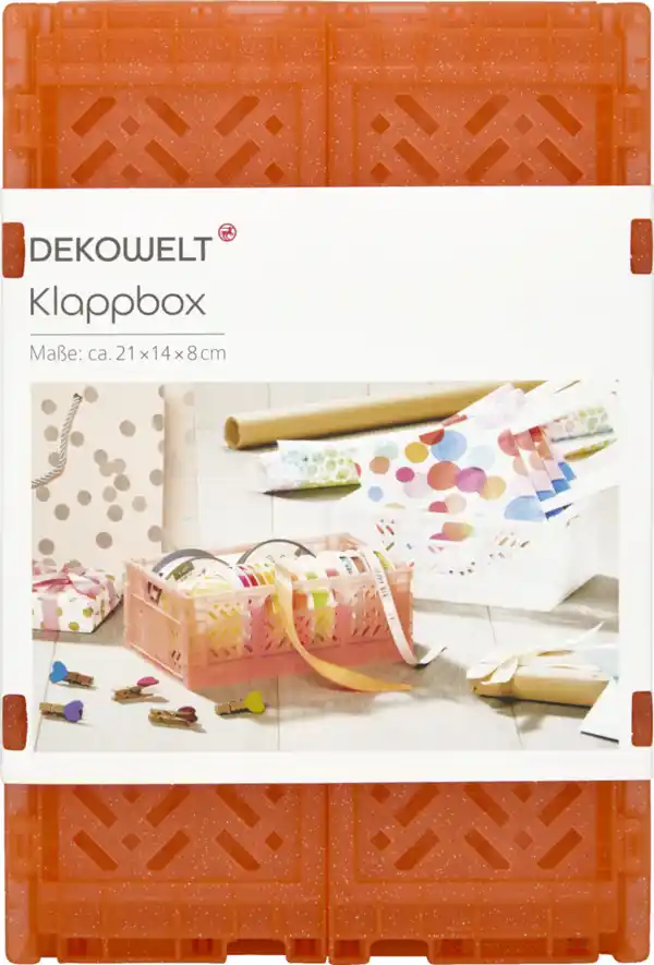 Bild 3 von DEKOWELT KLAPPBOX S MIT GLITER ROSA WEIß