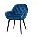 Bild 1 von Mid.you Stuhl, Anthrazit, Dunkelblau, Metall, Textil, Rundrohr, 62x82x60 cm, Esszimmer, Stühle, Esszimmerstühle, Vierfußstühle