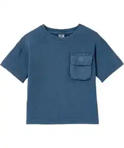 T-Shirt mit Brusttasche, blau
